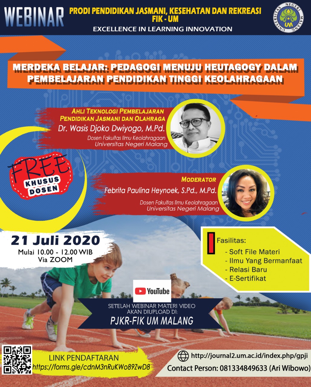 Merdeka Belajar : Pedagogi Menuju Heutagogy dalam Pembelajaran Pendidikan Tinggi Keolahragaan